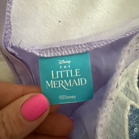 Disney Little Mermaid Costume, Little Girl Mermaid Dress Up, Princess Dress, 6-8 - Picture 3 of 3
